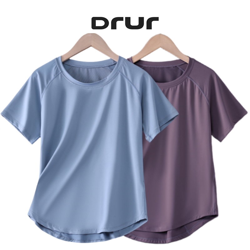 T Shirt Dry Fit - Drur mulheres esportes camiseta manga curta