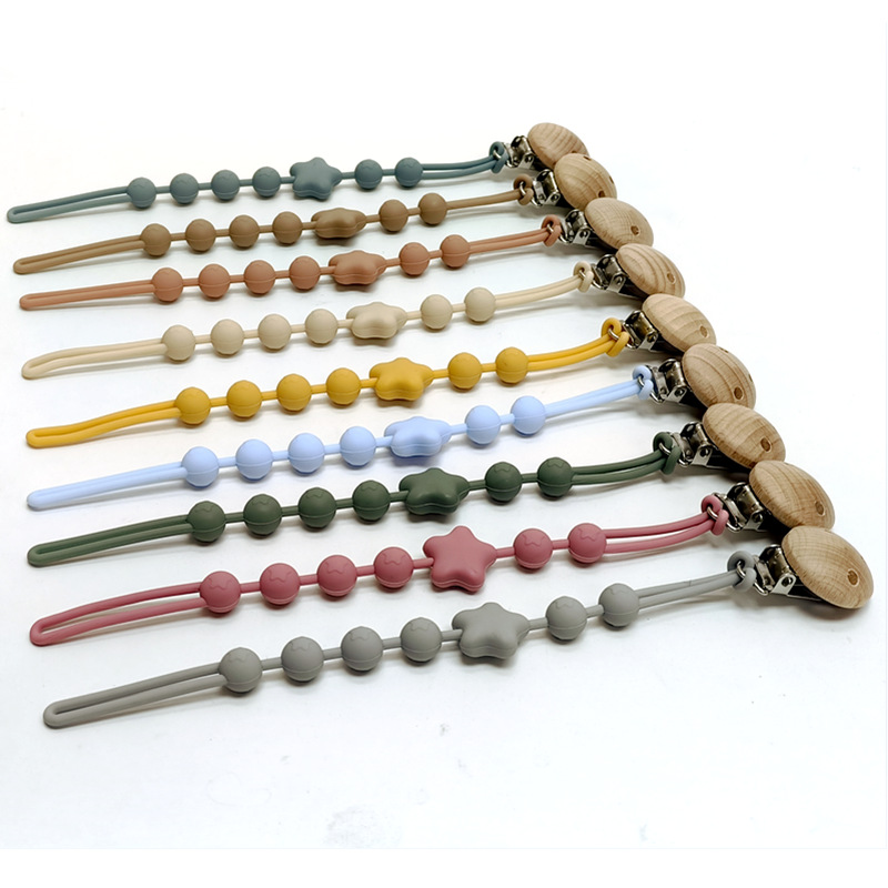 String Tension Clip - Silicone Anti-Drop Teething Cadeia Stick, Baby