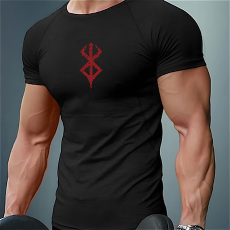 T Shirt Dry Fit - Camisetas de Compressão Masculinas Estampadas de