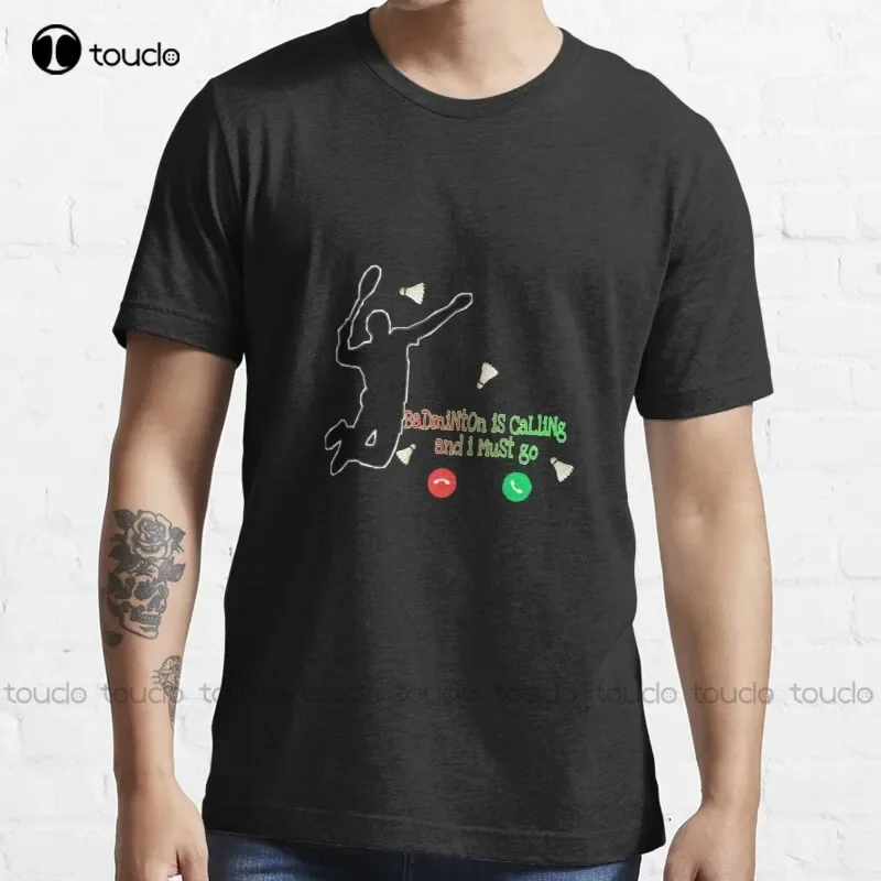 Badminton Is Calling - Camiseta masculina de algodão com estampa