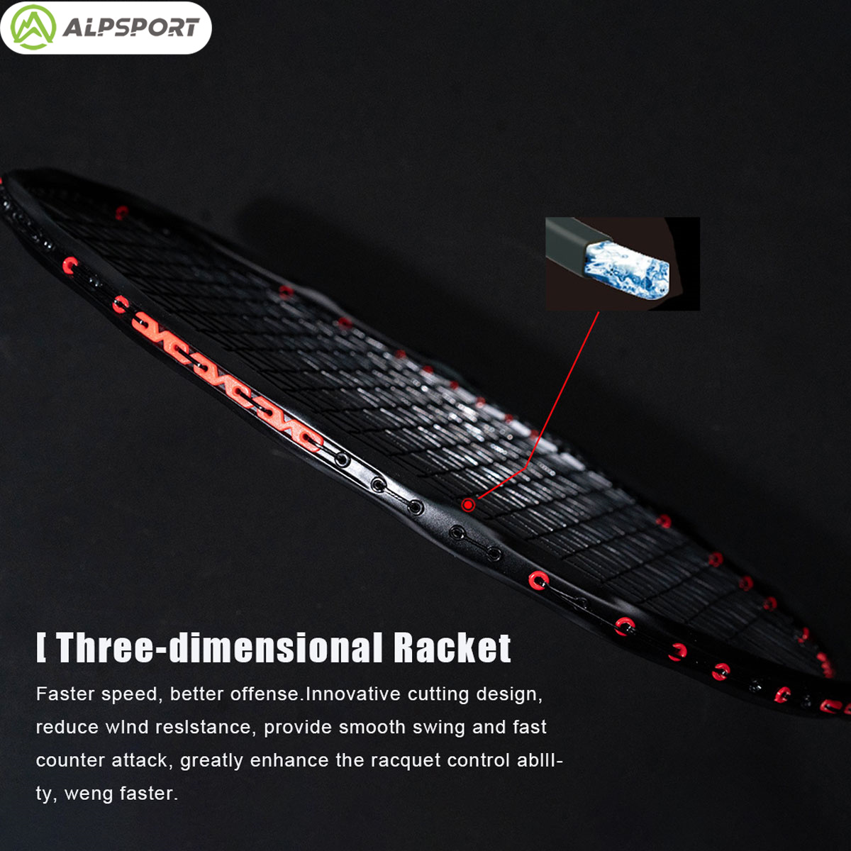 Alpsport MH-V5 5U 75g Ondulado - Badminton Event avaliação e preço